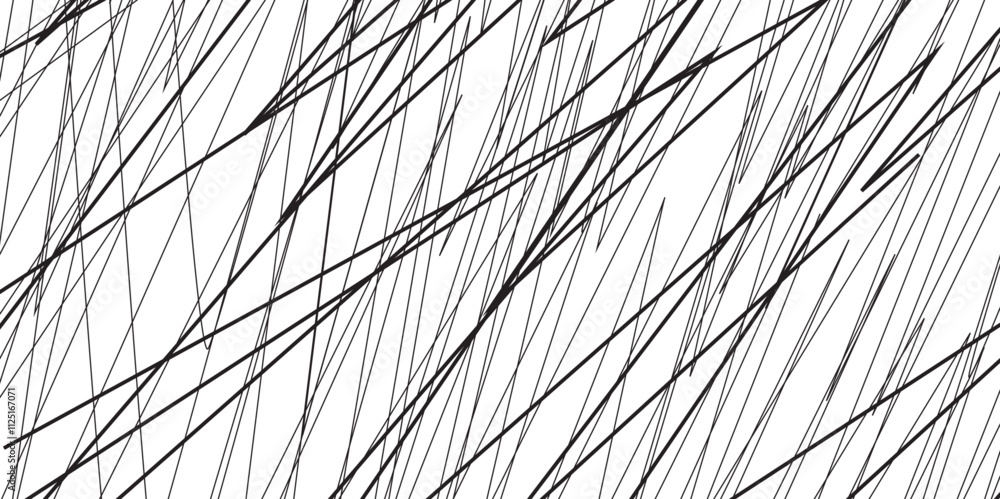 Obraz premium Straight vertical lines and double diagonal lines intersecting them. Hand drawn lines. Abstract black diagonal lines and luxury elegant pattern background . creative geometric shape background./