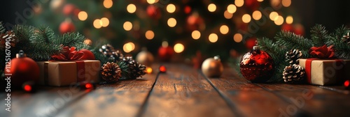 Christmas Tree with Presents: Festive Holiday Stock Image for Greetings and Promotions