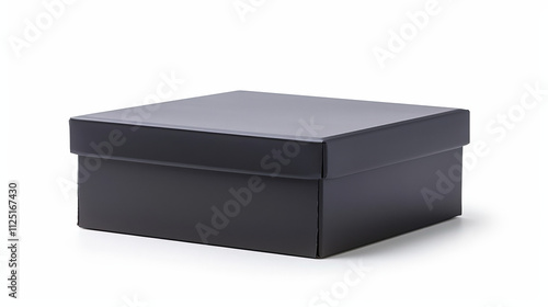 black gift box isolated on white