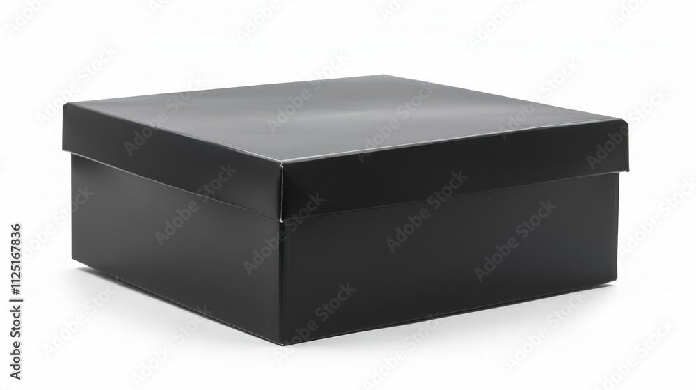 black gift box isolated on white black gift box isolated on white