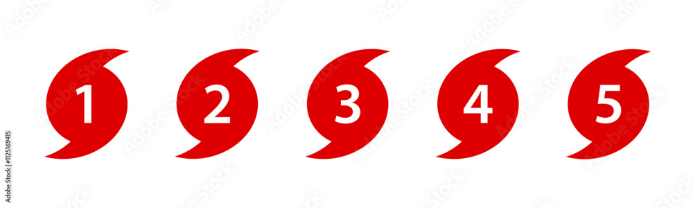 Hurricane scale icon Hurricane scale icon
