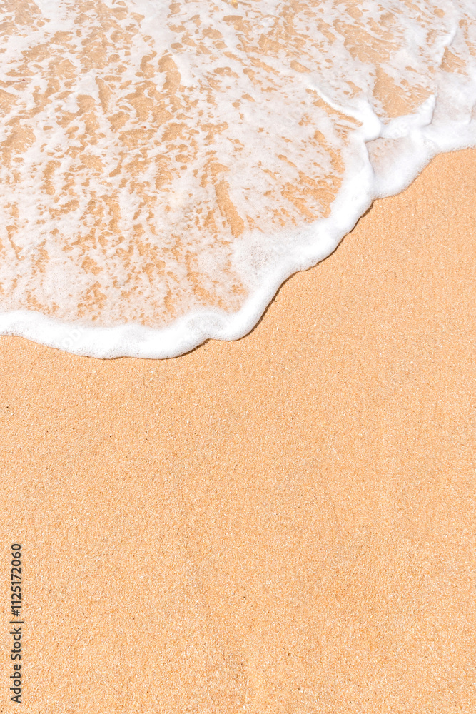 Tropical beach background with soft wave and white sand Tropical beach background with soft wave and white sand