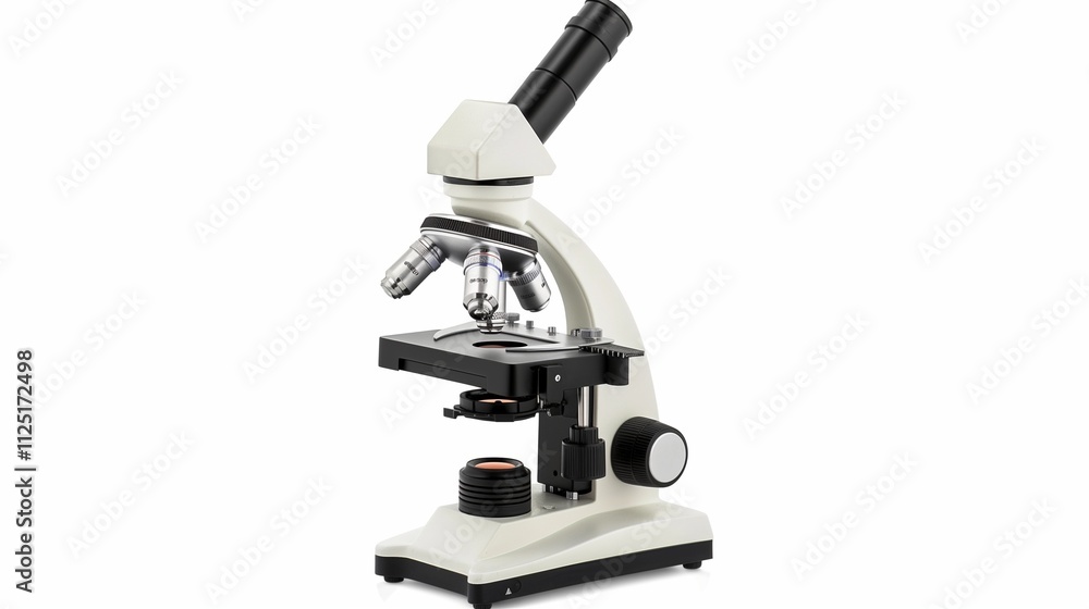 a white and black microscope a white and black microscope