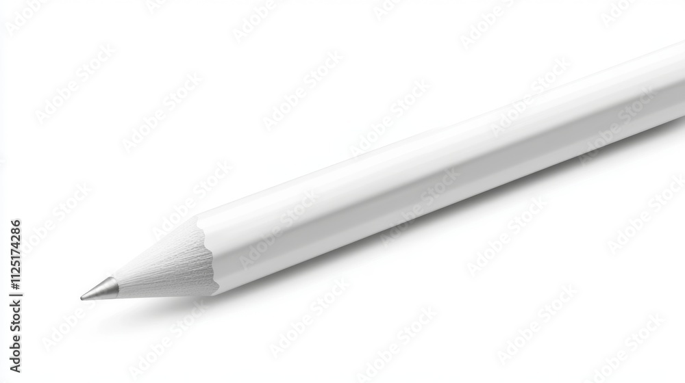 Fototapeta premium Elegant White Pencil - A Minimalist Design