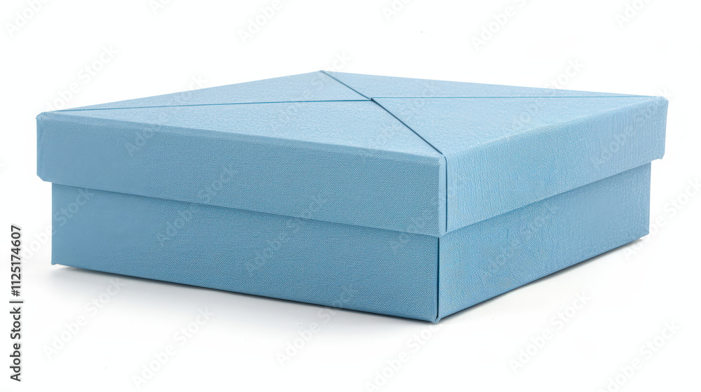 Naklejka premium blue gift box isolated on white