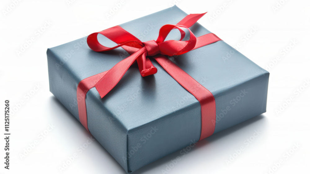 Obraz premium blue gift box isolated on white