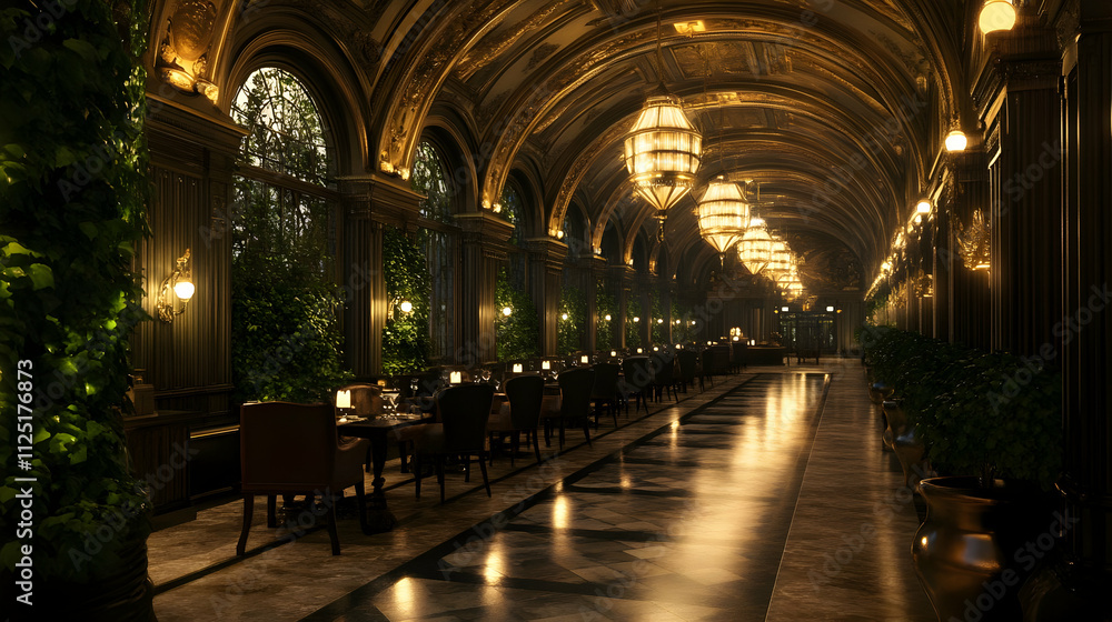 a restaurant lobby a restaurant lobby