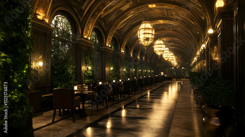 a restaurant lobby 