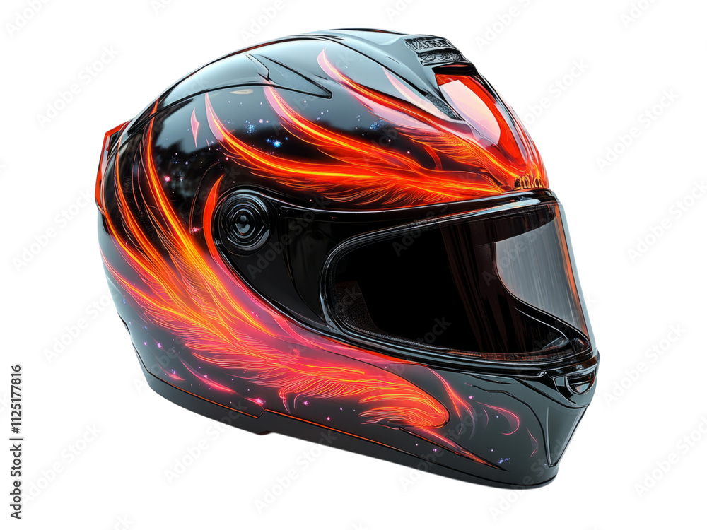 Stylish Motorcycle Helmet with Vibrant Design Stylish Motorcycle Helmet with Vibrant Design