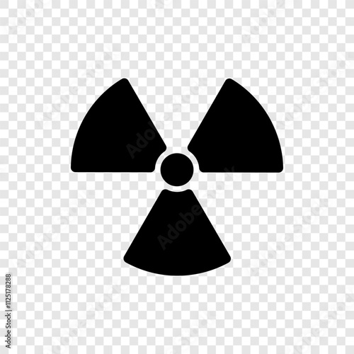 Radiation simple icon vector. Flat design. Transparent grid
