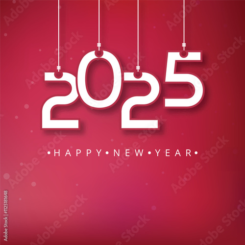 Happy new year 2025 celebration card background