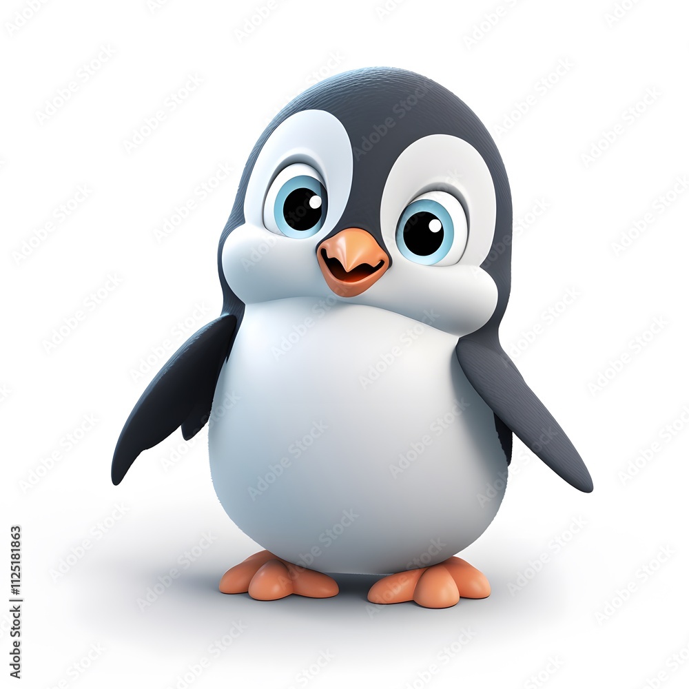 Obraz premium Cute 3D Penguin