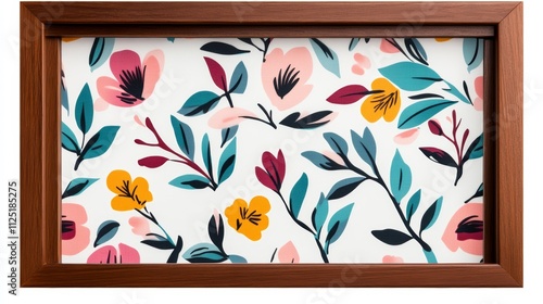 Intricate floral frame design, a sophisticated and decorative element for enhancing visual projects with elegant botanical beauty.