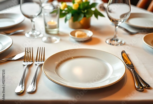 Wallpaper Mural table setting for dinner Torontodigital.ca