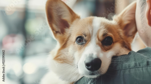 cute corgi looking into the camera