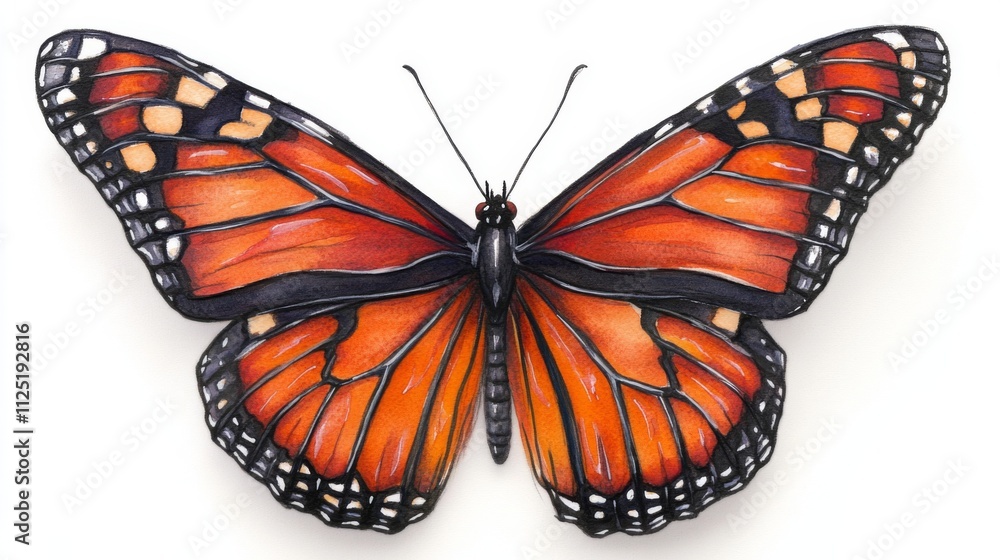 Obraz premium Stunning Monarch Butterfly Illustration - Detailed Wings
