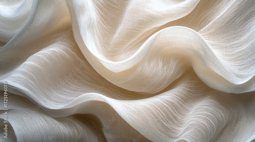Elegant fabric waves textile studio close-up soft lighting artistic Elegant fabric waves textile studio close-up soft lighting artistic