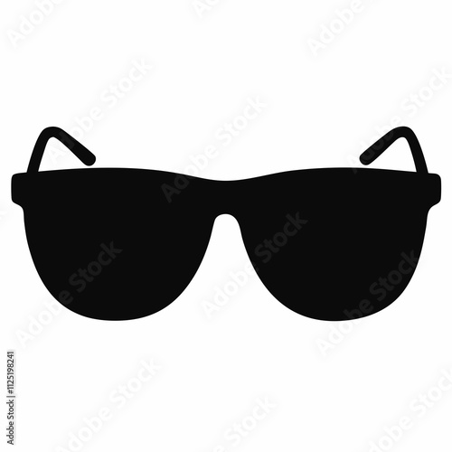 Black Silhouette Sunglasses Vector Illustration
