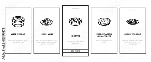 french cuisine food meal onboarding mobile vector lunch dinner, delicious tasty, gourmet snack, dish, cooking fresh, healthy, kitchen french cuisine food meal illustrations