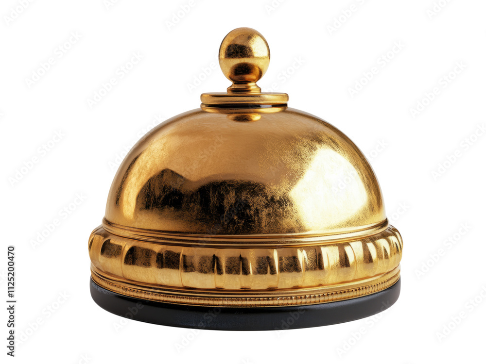 Elegant Golden Bell on Transparent Background Elegant Golden Bell on Transparent Background