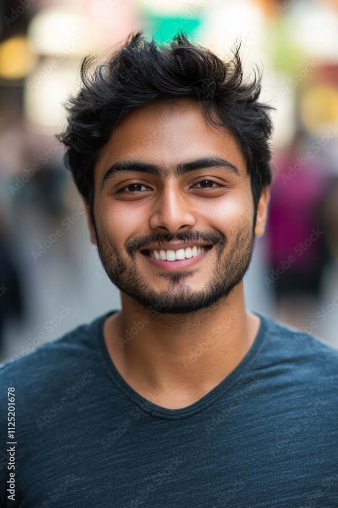 a happy young adult with a positive demeanor, exuding confidence and joy in his smile. a happy young adult with a positive demeanor, exuding confidence and joy in his smile.