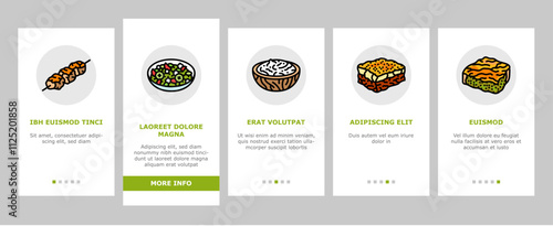 french cuisine food meal onboarding mobile vector lunch dinner, delicious tasty, gourmet snack, dish, cooking fresh, healthy, kitchen french cuisine food meal illustrations