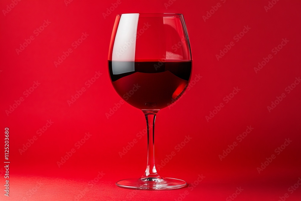 Red Wine Glass on a Gradient Red Background Commercial Photography AI generated illustration Red Wine Glass on a Gradient Red Background Commercial Photography AI generated illustration