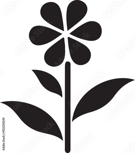 Flower Silhouette Vector Illustration Design Art