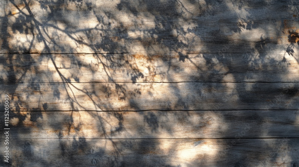 Abstract shadows from tree branches dancing across a rustic wooden wall in bright sunlight. Abstract shadows from tree branches dancing across a rustic wooden wall in bright sunlight.