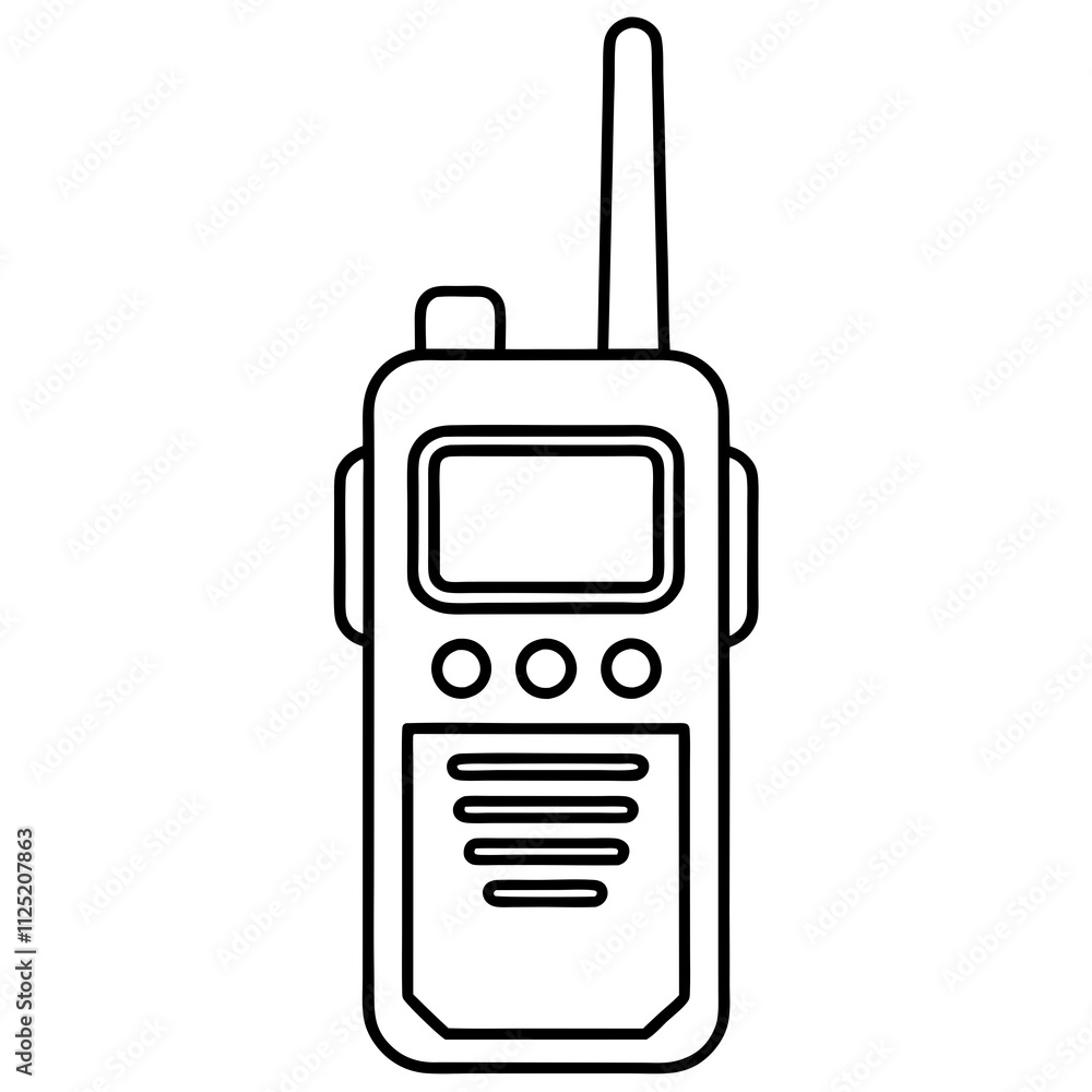 Obraz premium Walkie-Talkie Vector Icon Design