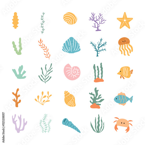 collection of deep sea design element