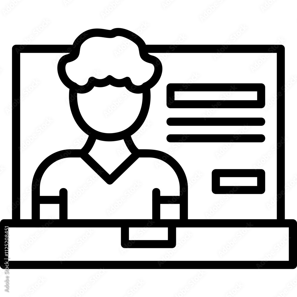 Online Learning Icon Online Learning Icon
