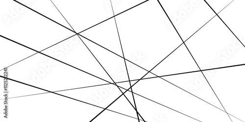 Random diagonal line on white background. Random, chaotic lines element. Random stripes