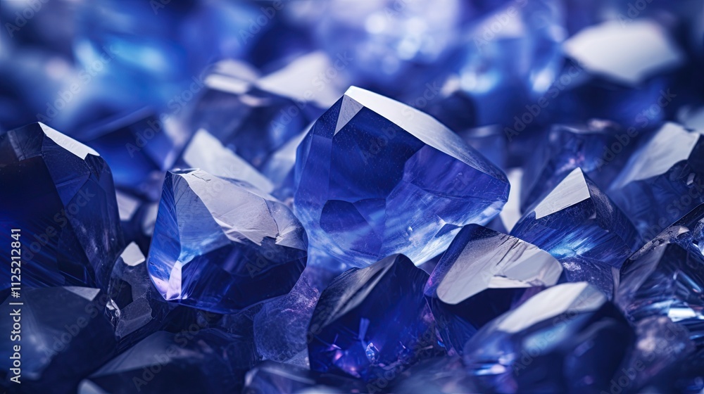 Blue Saphire precious gemstone crystal. Generative Ai Blue Saphire precious gemstone crystal. Generative Ai