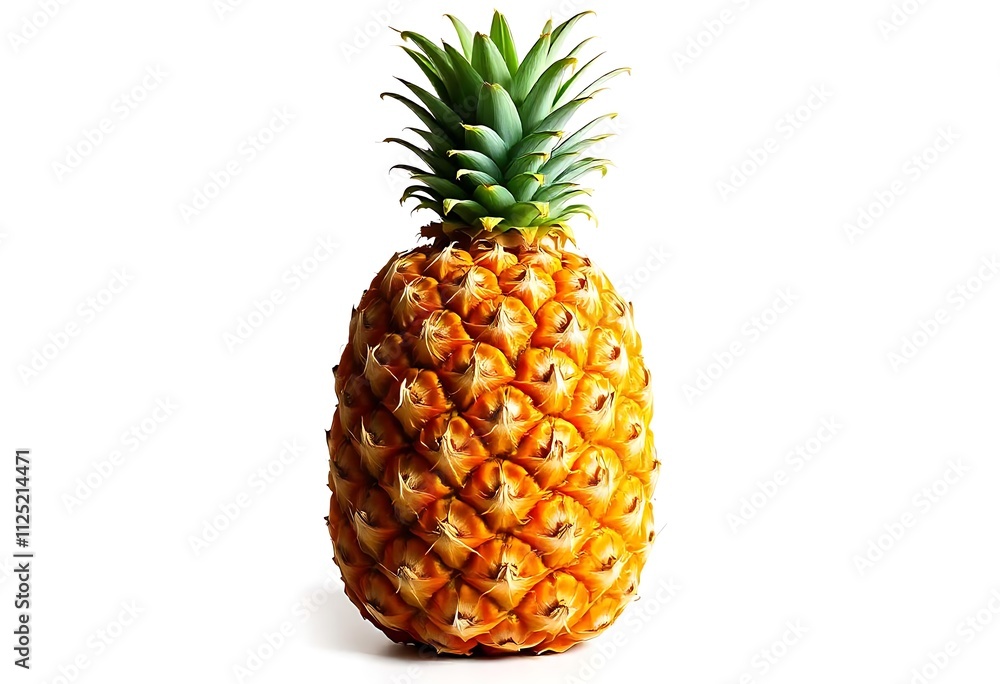 pineapple on white background pineapple on white background