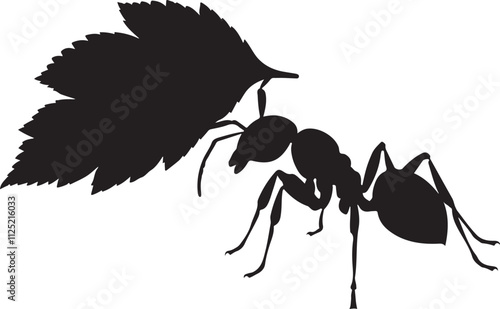 Ant icon silhouette vector style with white background