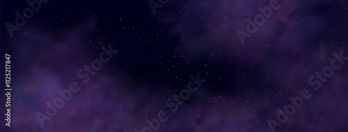 Starry night sky with astrological constellations. Space stars background.Space nebula and glittering stardust.
