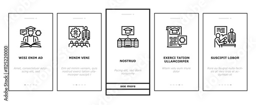 college teacher student class onboarding mobile vector education people, university girl, lesson studying, classroom happy, computer college teacher student class illustrations