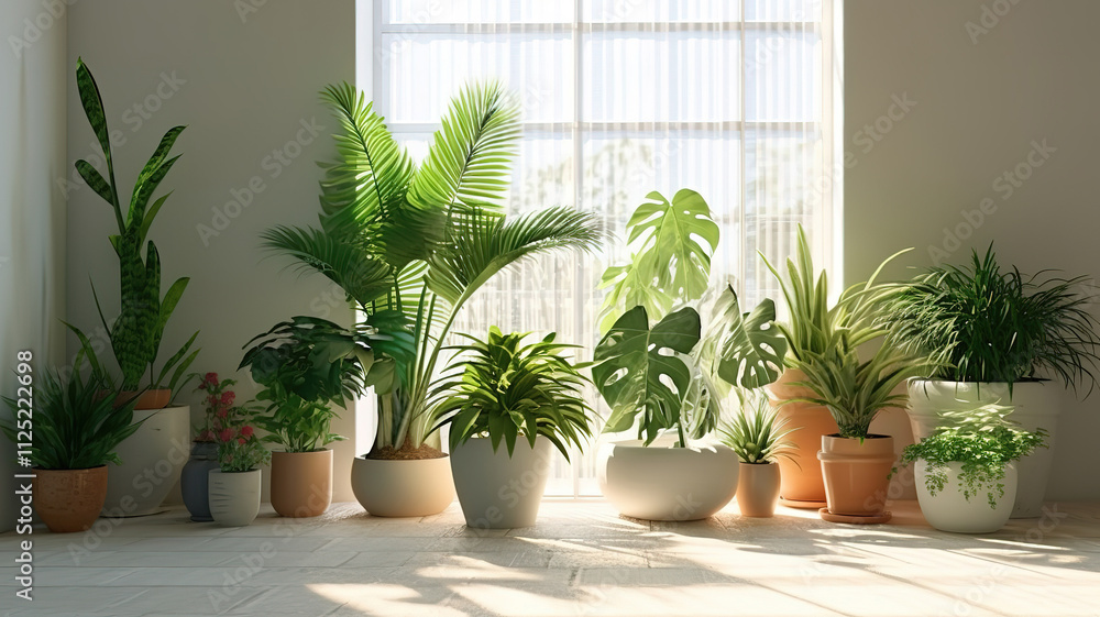 Gorgeous Bright, airy room filled with a diverse collection of houseplants Gorgeous Bright, airy room filled with a diverse collection of houseplants