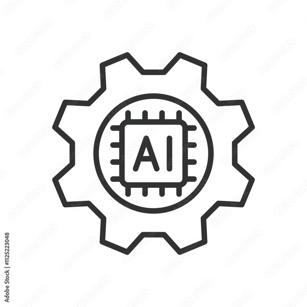 Artificial Intelligence Mechanism, icon in line design. Artificial, intelligence, mechanism, AI, system, machine on white background vector. Artificial Intelligence Mechanism editable stroke icon Artificial Intelligence Mechanism, icon in line design. Artificial, intelligence, mechanism, AI, system, machine on white background vector. Artificial Intelligence Mechanism editable stroke icon