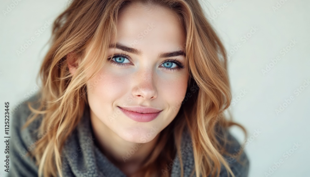 Captivating Portrait of a Smiling Young Woman Indoor Setting Natural Light Close-Up Shot Captivating Portrait of a Smiling Young Woman Indoor Setting Natural Light Close-Up Shot