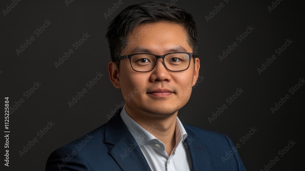 A Portrait of a Man in a Blue Suit A Portrait of a Man in a Blue Suit