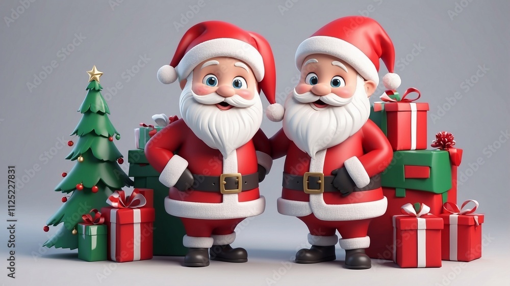 Christmas Cute santa banner background Christmas Cute santa banner background