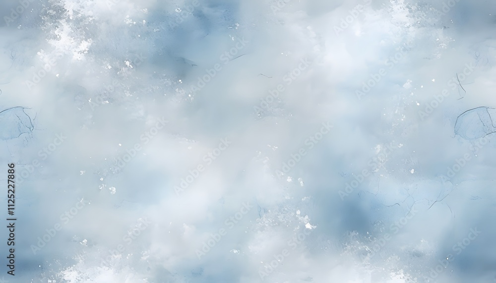 Obraz premium Icy Watercolor Blend in Blue and Gray