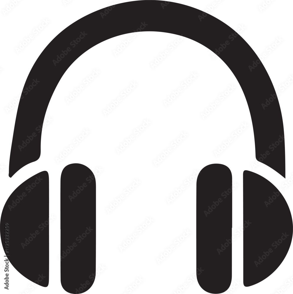 Headphone Silhouette Vector Icon Design Illustration Headphone Silhouette Vector Icon Design Illustration
