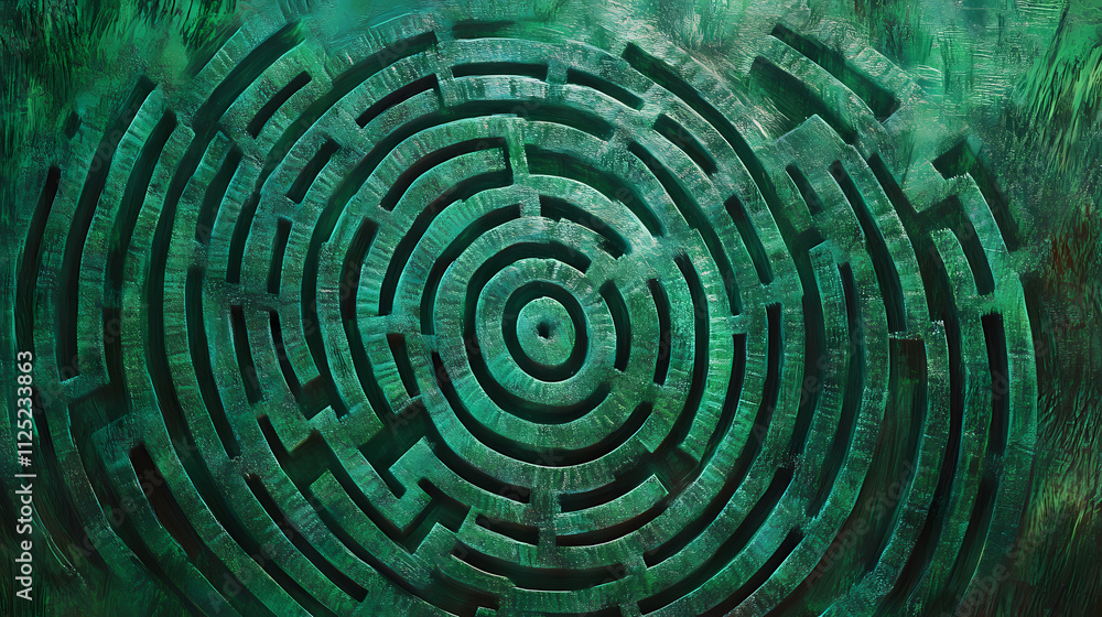 Labyrinth maze 3d green. Labyrinth. Illustration Labyrinth maze 3d green. Labyrinth. Illustration