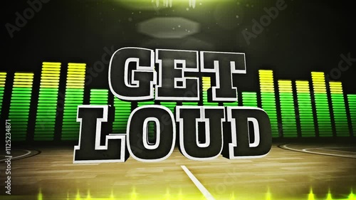 Get Loud / Make Noise looping 3D animation.