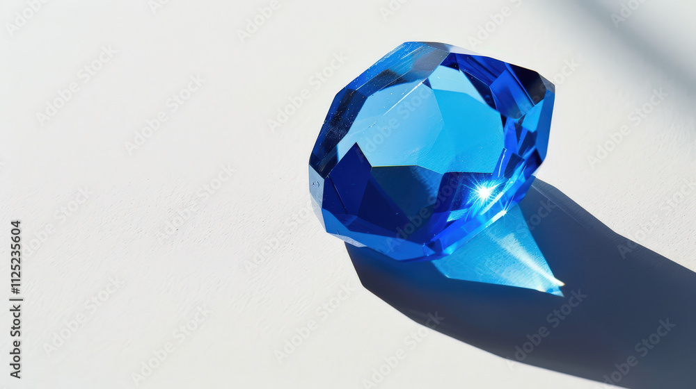 blue crystal on white background blue crystal on white background