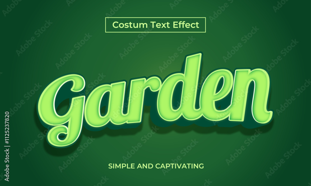 Green Garden Text Effect, with Editable Nature Text Style Green Garden Text Effect, with Editable Nature Text Style
