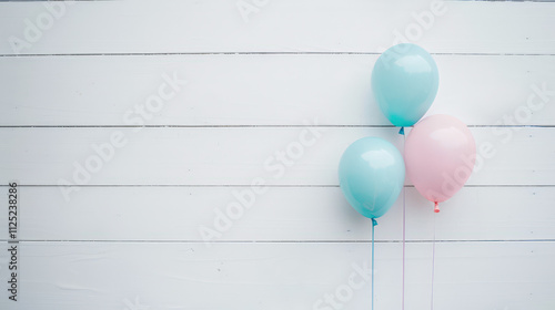 blue balloons isolated on white